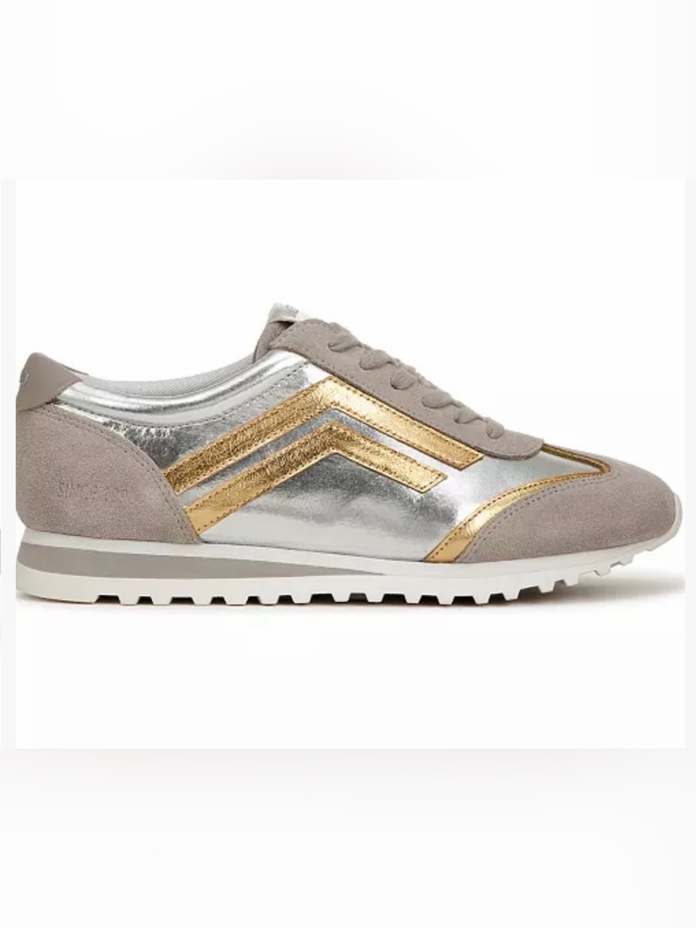 Franco Sarto Matero Retro Metallic Silver & Gold Women's Sneaker